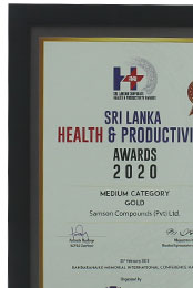 Sri Lanka Health &amp; Productivity Awards - 2020 (GOLD) (Certificate)