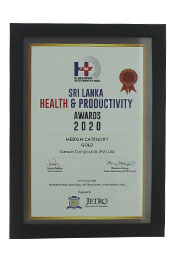 Sri Lanka Health &amp; Productivity Awards - 2020 (GOLD) (Certificate)