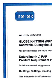NATURALINE Certificate Globe Knitting