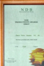 NDB Productivity Award - 1996/1997